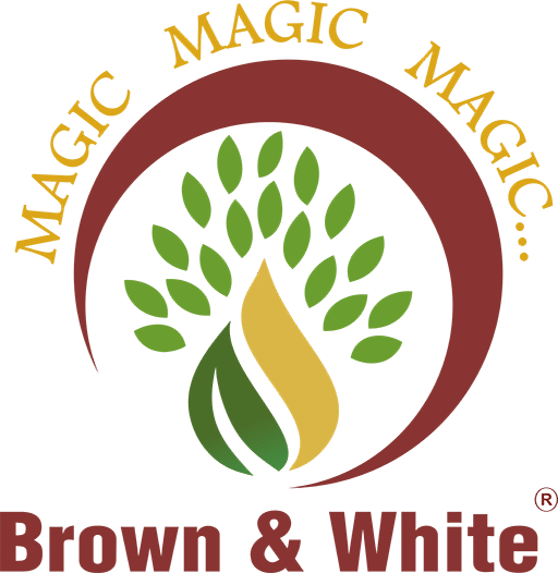 Brown and White logo
